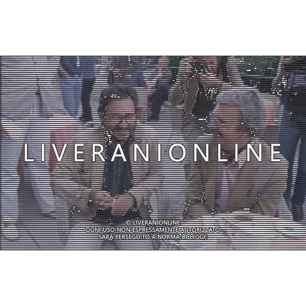 DIAP -RETROSPETTIVA MARTIN SCORZESE REGISTA NELLA FOTO MARTIN SCORZESE CON DANIEL TUSCAN DU PLANTIER A VENEZIA NELL\'ANNO 1982 AG ALDO LIVERANI SAS