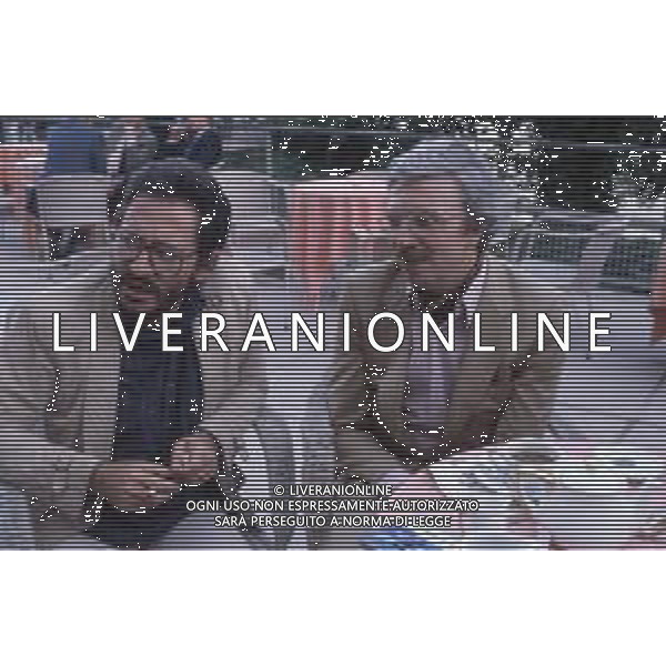 DIAP -RETROSPETTIVA MARTIN SCORZESE REGISTA NELLA FOTO MARTIN SCORZESE CON DANIEL TUSCAN DU PLANTIER A VENEZIA NELL\'ANNO 1982 AG ALDO LIVERANI SAS