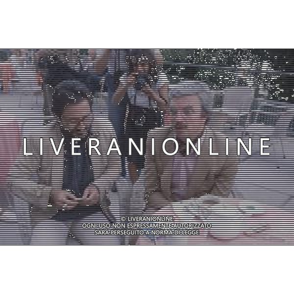 DIAP -RETROSPETTIVA MARTIN SCORZESE REGISTA NELLA FOTO MARTIN SCORZESE CON DANIEL TUSCAN DU PLANTIER A VENEZIA NELL\'ANNO 1982 AG ALDO LIVERANI SAS