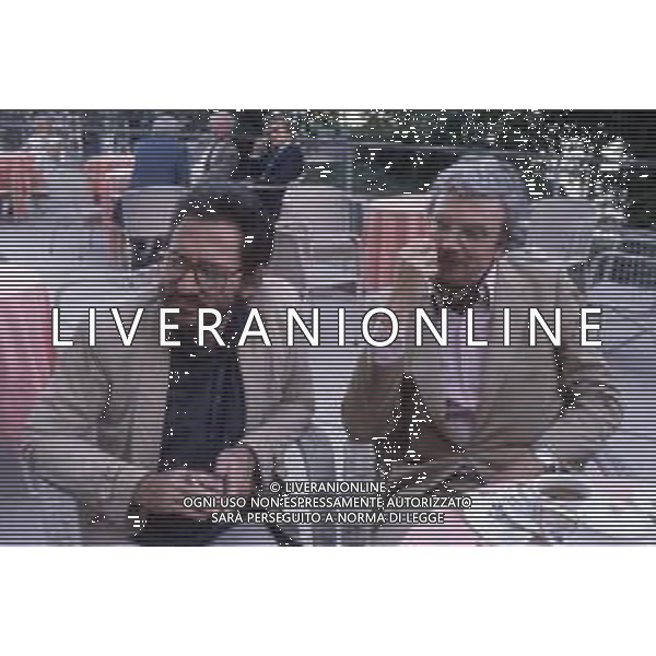 DIAP -RETROSPETTIVA MARTIN SCORZESE REGISTA NELLA FOTO MARTIN SCORZESE CON DANIEL TUSCAN DU PLANTIER A VENEZIA NELL\'ANNO 1982 AG ALDO LIVERANI SAS