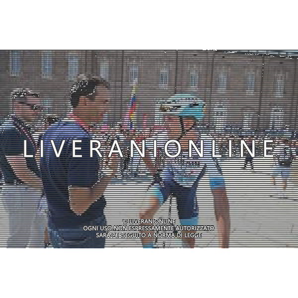 23-08-2025 Vuelta A Espana; Tappa 01 Venaria Reale - Novara; 2025, Bahrain - Victorious; Tiberi, Antonio; Bennati, Daniele; Venaria Reale; ©SIROTTI - AGENZIA ALDO LIVERANI SAS