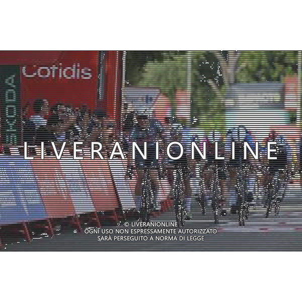 23-08-2025 Vuelta A Espana; Tappa 01 Venaria Reale - Novara; 2025, Alpecin - Deceuninck; 2025, Israel - Premier Tech; 2025, Caja Rural - Seguros Rga; 2025, Lotto; Philipsen, Jasper; Vernon, Ethan; Aular Sanabria, Orluis; Viviani, Elia; Novara; ©SIROTTI - AGENZIA ALDO LIVERANI SAS