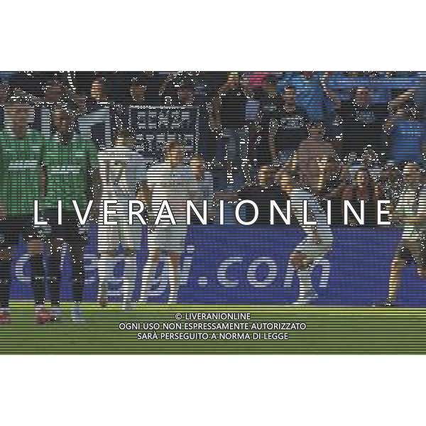 Scott McTominay of SSC Napoli celebrates after scoring goal during US Sassuolo vs SSC Napoli, 1° Serie A Enilive 2025-26 game at Mapei stadium . Città del tricolore in Reggio Emilia (RE), Italy, on August 23, 2025. (Photo by Davide Casentini)- AGENZIA ALDO LIVERANI SAS