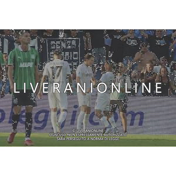 Scott McTominay of SSC Napoli celebrates after scoring goal during US Sassuolo vs SSC Napoli, 1° Serie A Enilive 2025-26 game at Mapei stadium . Città del tricolore in Reggio Emilia (RE), Italy, on August 23, 2025. (Photo by Davide Casentini)- AGENZIA ALDO LIVERANI SAS