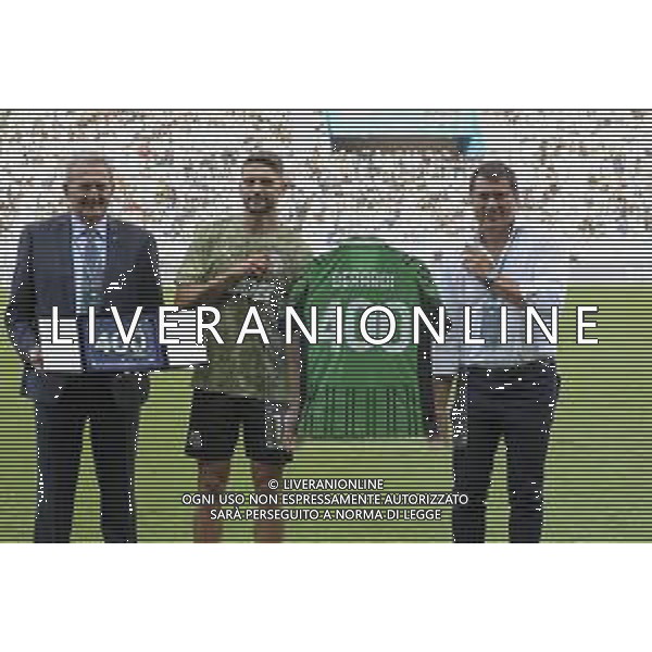 Domenico Berardi of US Sassuolo for 400 match during US Sassuolo vs SSC Napoli, 1° Serie A Enilive 2025-26 game at Mapei stadium . Città del tricolore in Reggio Emilia (RE), Italy, on August 23, 2025. (Photo by Davide Casentini)- AGENZIA ALDO LIVERANI SAS