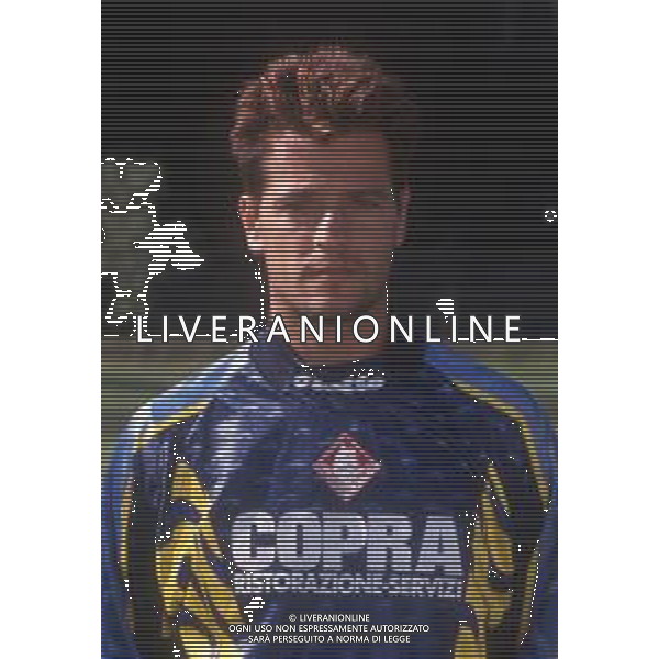 DIAP-RETROSPETTIVA FLAVIO ROMA CALCIATORE NELLA FOTO FLAVIO ROMA CON LA MAGLIA DEL PIACENZA CALCIO AG ALDO LIVERANI SAS