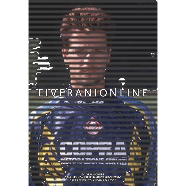 DIAP-RETROSPETTIVA FLAVIO ROMA CALCIATORE NELLA FOTO FLAVIO ROMA CON LA MAGLIA DEL PIACENZA CALCIO AG ALDO LIVERANI SAS