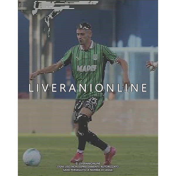 Luca Lipani of US Sassuolo play the ball during US Sassuolo vs SSC Napoli, 1° Serie A Enilive 2025-26 game at Mapei stadium . Città del tricolore in Reggio Emilia (RE), Italy, on August 23, 2025. (Photo by Davide Casentini)- AGENZIA ALDO LIVERANI SAS