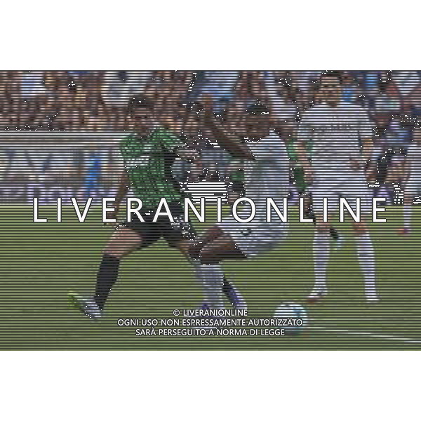 Andrea Pinamonti of US Sassuolo battle for the ball with Juan Jesus of SSC Napoli during US Sassuolo vs SSC Napoli, 1° Serie A Enilive 2025-26 game at Mapei stadium . Città del tricolore in Reggio Emilia (RE), Italy, on August 23, 2025. (Photo by Davide Casentini)- AGENZIA ALDO LIVERANI SAS