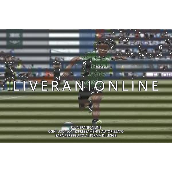 Armand Gaetan Lauriente’ of US Sassuolo play the ball during US Sassuolo vs SSC Napoli, 1° Serie A Enilive 2025-26 game at Mapei stadium . Città del tricolore in Reggio Emilia (RE), Italy, on August 23, 2025. (Photo by Davide Casentini)- AGENZIA ALDO LIVERANI SAS