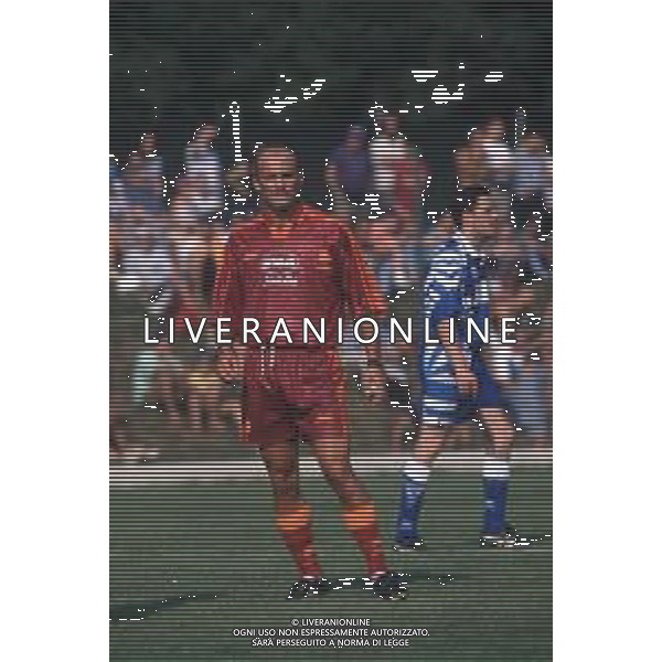DIAP-RETROSPETTIVA FRANCESCO STATUTO CALCIATORE NELLA FOTO FRANCESCO STATUTO CON LA MAGLIA DELLA ROMA CALCIO AG ALDO LIVERANI SAS
