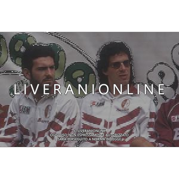 DIAP-RETROSPETTIVA GIORGIO BRESCIANI CALCIATORE NELLA FOTO GIORGIO BRESCIANI CON LA MAGLIA DEL TORINO CALCIO CON WALTER CASAGRANDE AG ALDO LIVERANI SAS