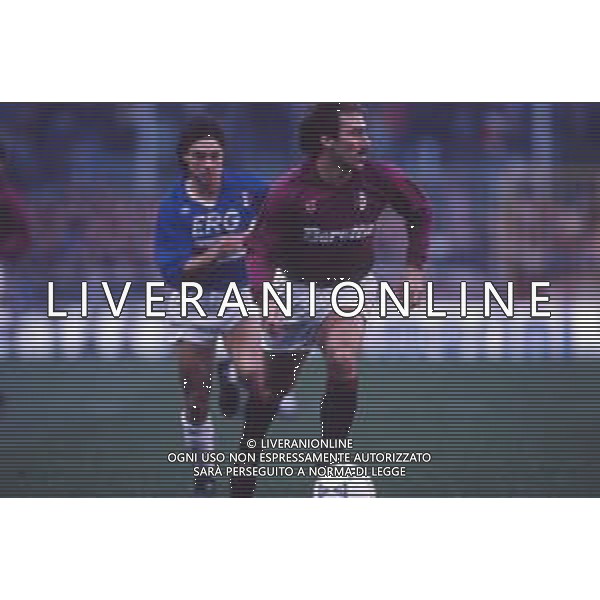 DIAP-RETROSPETTIVA MARTIN VASQUEZ CALCIATORE NELLA FOTO MARTIN VASQUEZ CON LA MAGLIA DEL TORINO CALCIO NELL\'ANNO 1991-1992 AG ALDO LIVERANI SAS