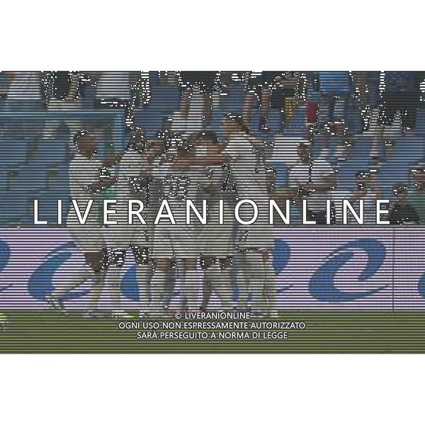 Esultanza - napoli players celebrates after scoring Kevin De Bruyne of SSC Napoli during US Sassuolo vs SSC Napoli, 1° Serie A Enilive 2025-26 game at Mapei stadium . Città del tricolore in Reggio Emilia (RE), Italy, on August 23, 2025. (Photo by Davide Casentini)- AGENZIA ALDO LIVERANI SAS