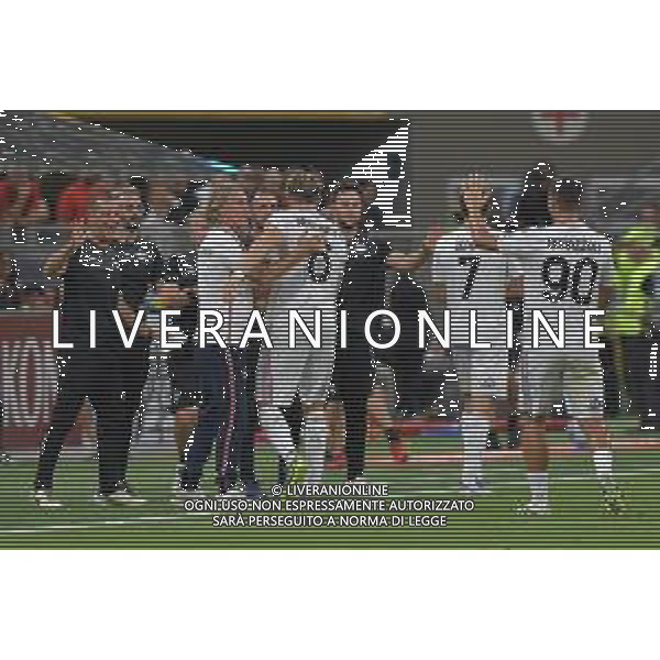 Milano 23.08.2025 Stadio Giuseppe Meazza @Manuela Viganti /Ag. Aldo Liverani sas Milan vs Cremonese Campionato Calcio Serie A Enilive 2025/2026 1a giornata Nella foto: esultanza cremonese dopo il gol di federico baschirotto ©Viganti - AGENZIA ALDO LIVERANI SAS