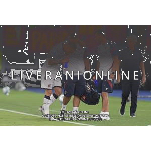 Roma vs Bologna Campionato Serie A Enilive - 1 Giornata Stadio Olimpico - Roma 23-08-2025 nella foto Infortunio Immobile foto federico gaetano-ag aldo liverani sas
