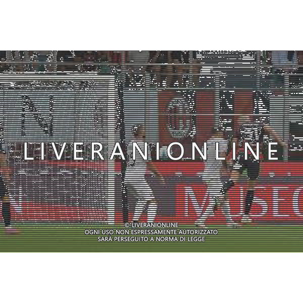 Milano 23.08.2025 Stadio Giuseppe Meazza @Manuela Viganti /Ag. Aldo Liverani sas Milan vs Cremonese Campionato Calcio Serie A Enilive 2025/2026 1a giornata Nella foto: gol strahinja pavlovic ©Viganti - AGENZIA ALDO LIVERANI SAS