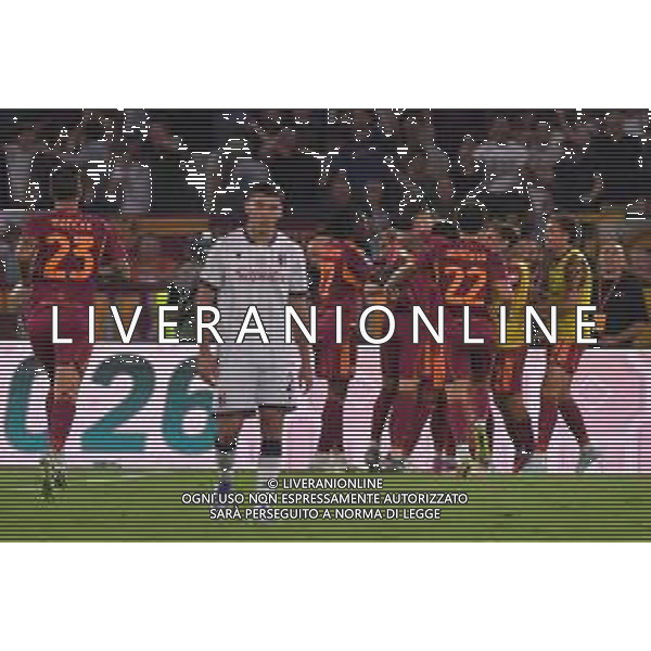 Roma vs Bologna Campionato Serie A Enilive - 1 Giornata Stadio Olimpico - Roma 23-08-2025 nella foto Esultanza Roma foto federico gaetano-ag aldo liverani sas
