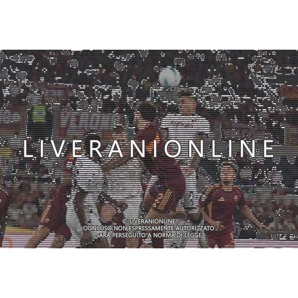 Roma vs Bologna Campionato Serie A Enilive - 1 Giornata Stadio Olimpico - Roma 23-08-2025 nella foto Castro colpisce in mischia foto federico gaetano-ag aldo liverani sas