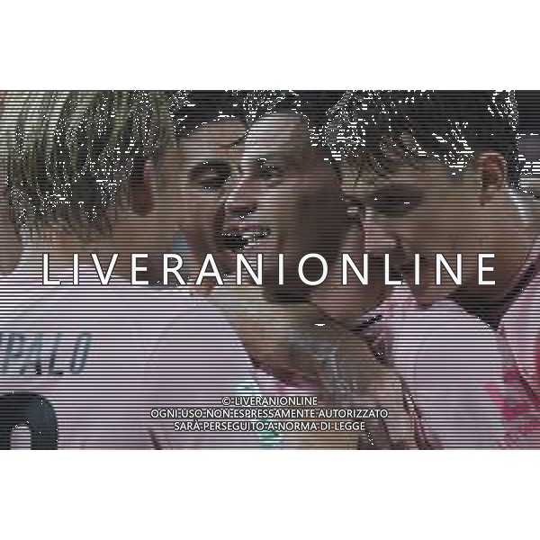 Niccolo’ Pierozzi esulta per il suo gol durante la partita Palermo vs Reggiana di Serie B 25/26 presso lo Stadio Renzo Barbera di Palermo il 23/08/25 ©Federico Serra - AGENZIA ALDO LIVERANI SAS