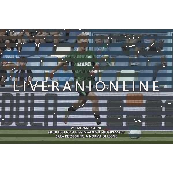 Josh Thomas Doig of US Sassuolo play the ball during US Sassuolo vs SSC Napoli, 1° Serie A Enilive 2025-26 game at Mapei stadium . Città del tricolore in Reggio Emilia (RE), Italy, on August 23, 2025. (Photo by Davide Casentini)- AGENZIA ALDO LIVERANI SAS