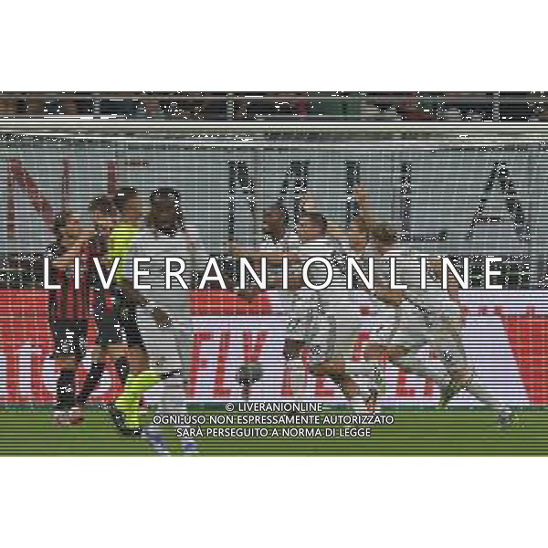 Milano 23.08.2025 Stadio Giuseppe Meazza @Manuela Viganti /Ag. Aldo Liverani sas Milan vs Cremonese Campionato Calcio Serie A Enilive 2025/2026 1a giornata Nella foto: esultanza cremonese dopo il gol di federico bonazzoli