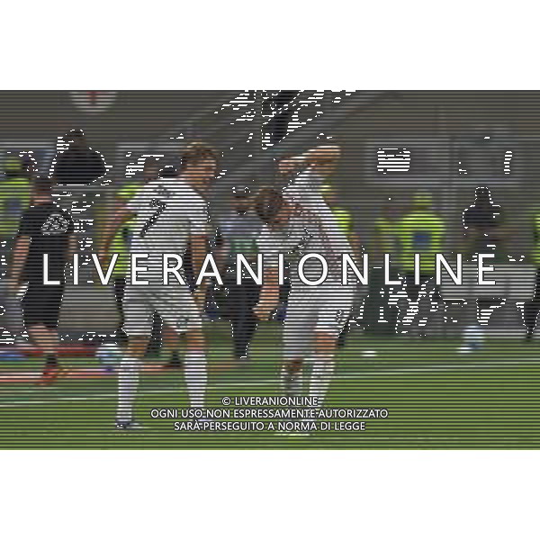 Milano 23.08.2025 Stadio Giuseppe Meazza @Manuela Viganti /Ag. Aldo Liverani sas Milan vs Cremonese Campionato Calcio Serie A Enilive 2025/2026 1a giornata Nella foto: esultanza federico baschirotto e alessio zerbin dopo il gol