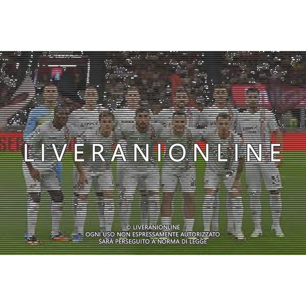 Milano 23.08.2025 Stadio Giuseppe Meazza @Manuela Viganti /Ag. Aldo Liverani sas Milan vs Cremonese Campionato Calcio Serie A Enilive 2025/2026 1a giornata Nella foto: la formazione della cremonese da sx verso dx: emil audero, filippo terracciano, federico baschirotto, giuseppe pezzella, michele collocolo, alberto grassi,, david okereke, alessio zerbin, matteo bianchetti, federico bonazzoli, jari vandeputte