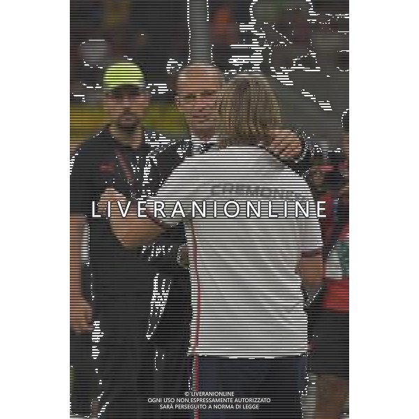 Milano 23.08.2025 Stadio Giuseppe Meazza @Manuela Viganti /Ag. Aldo Liverani sas Milan vs Cremonese Campionato Calcio Serie A Enilive 2025/2026 1a giornata Nella foto: davide nicola e massimiliano allegri