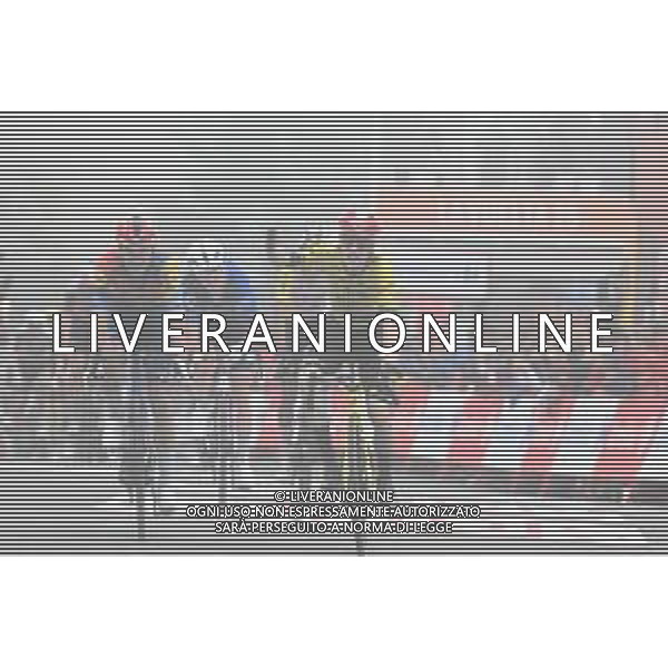 24-08-2025 Vuelta A Espana; Tappa 02 Alba - Limone Piemonte; 2025, Visma - Lease A Bike; 2025, Lidl - Trek; 2025, Groupama - Fdj; Vingegaard, Jonas; Ciccone, Giulio; Gaudu, David; Limone Piemonte; ©SIROTTI - AGENZIA ALDO LIVERANI SAS