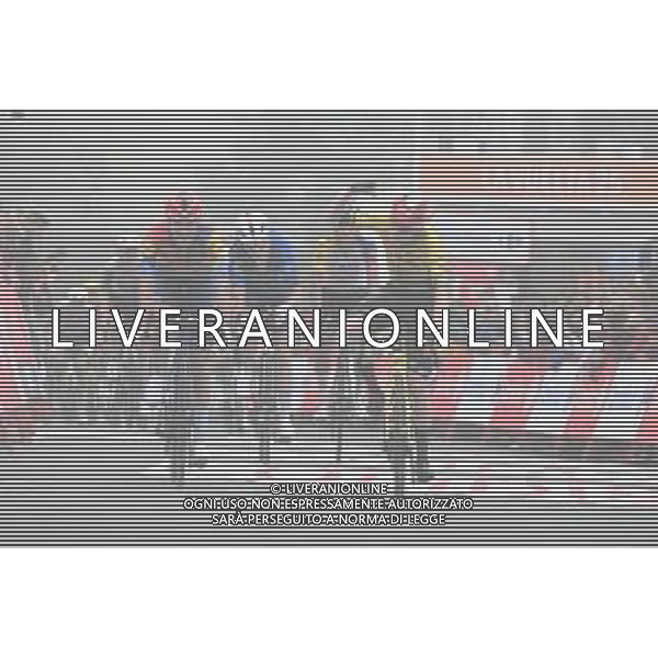 24-08-2025 Vuelta A Espana; Tappa 02 Alba - Limone Piemonte; 2025, Visma - Lease A Bike; 2025, Lidl - Trek; 2025, Groupama - Fdj; Vingegaard, Jonas; Ciccone, Giulio; Gaudu, David; Limone Piemonte; ©SIROTTI - AGENZIA ALDO LIVERANI SAS