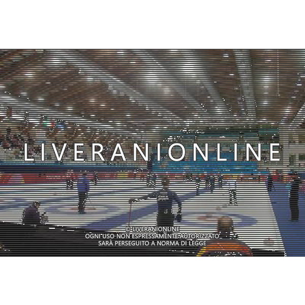 PINEROLO (TO) 15/02/2006 XX OLIMPIADI INVERNALI TORINO 2006 CURLING MASCHILE ITALIA-USA NELLA FOTO PANORAMICA DEL PALAZZO DEL GHIACCIO DI PINEROLO PH GIGI ARCAINI/AG. ALDO LIVERANI