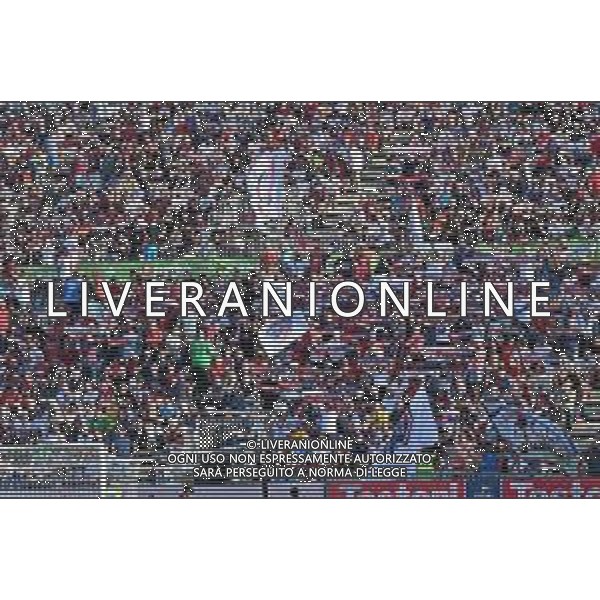 24-8-2025. Cagliari calcio-ACF Fiorentina, 1° giornata campionato calcio italiano Serie A 2025/2026, stadio Unipol Domus Cagliari. Foto Salvatore Moi/Agenzia Aldo Liverani s.as. Nella foto: Tifosi del Caglioari in casa, in curva Sud allo stadio Unipol Domus.
