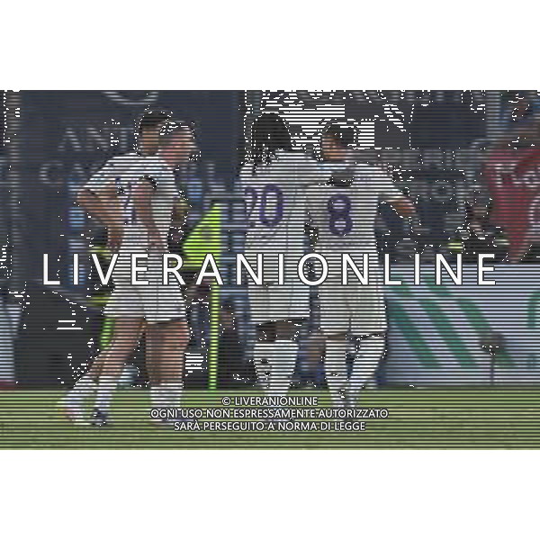 24-8-2025. Cagliari calcio-ACF Fiorentina, 1° giornata campionato calcio italiano Serie A 2025/2026, stadio Unipol Domus Cagliari. Foto Salvatore Moi/Agenzia Aldo Liverani s.as. Nella foto: Gol Fiorentina in trasferta contro Cagliari, segna: Rolando Mandragora Fiorentina ©MOI SALVATORE - AGENZIA ALDO LIVERANI SAS
