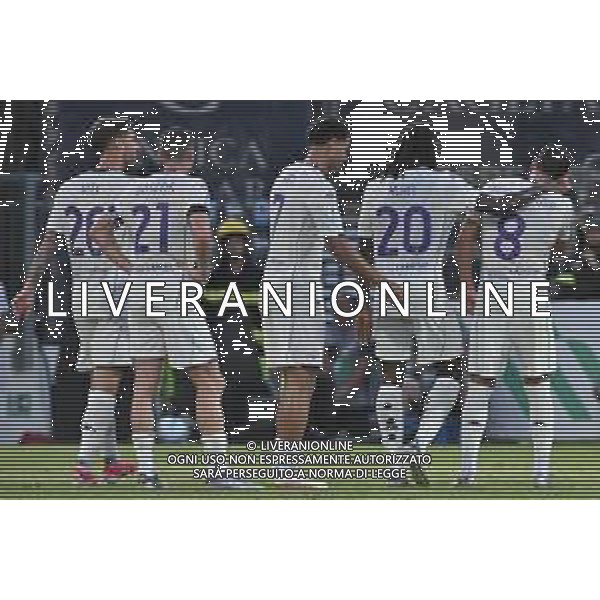 24-8-2025. Cagliari calcio-ACF Fiorentina, 1° giornata campionato calcio italiano Serie A 2025/2026, stadio Unipol Domus Cagliari. Foto Salvatore Moi/Agenzia Aldo Liverani s.as. Nella foto: Gol Fiorentina in trasferta contro Cagliari, segna: Rolando Mandragora Fiorentina ©MOI SALVATORE - AGENZIA ALDO LIVERANI SAS