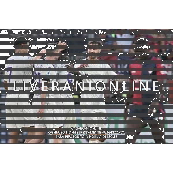 24-8-2025. Cagliari calcio-ACF Fiorentina, 1° giornata campionato calcio italiano Serie A 2025/2026, stadio Unipol Domus Cagliari. Foto Salvatore Moi/Agenzia Aldo Liverani s.as. Nella foto: Gol Fiorentina in trasferta contro Cagliari, segna: Rolando Mandragora Fiorentina ©MOI SALVATORE - AGENZIA ALDO LIVERANI SAS
