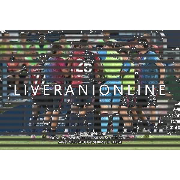 24-8-2025. Cagliari calcio-ACF Fiorentina, 1° giornata campionato calcio italiano Serie A 2025/2026, stadio Unipol Domus Cagliari. Foto Salvatore Moi/Agenzia Aldo Liverani s.as. Nella foto: Esultanza Gol cagliari segna: salvatore luperto ©MOI SALVATORE - AGENZIA ALDO LIVERANI SAS