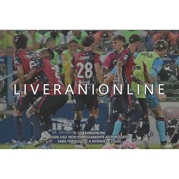 24-8-2025. Cagliari calcio-ACF Fiorentina, 1° giornata campionato calcio italiano Serie A 2025/2026, stadio Unipol Domus Cagliari. Foto Salvatore Moi/Agenzia Aldo Liverani s.as. Nella foto: Esultanza Gol cagliari segna: salvatore luperto ©MOI SALVATORE - AGENZIA ALDO LIVERANI SAS