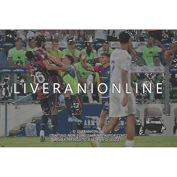 24-8-2025. Cagliari calcio-ACF Fiorentina, 1° giornata campionato calcio italiano Serie A 2025/2026, stadio Unipol Domus Cagliari. Foto Salvatore Moi/Agenzia Aldo Liverani s.as. Nella foto: Esultanza Gol cagliari segna: salvatore luperto ©MOI SALVATORE - AGENZIA ALDO LIVERANI SAS
