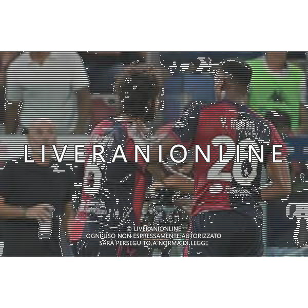 24-8-2025. Cagliari calcio-ACF Fiorentina, 1° giornata campionato calcio italiano Serie A 2025/2026, stadio Unipol Domus Cagliari. Foto Salvatore Moi/Agenzia Aldo Liverani s.as. Nella foto: Esultanza Gol cagliari segna: salvatore luperto ©MOI SALVATORE - AGENZIA ALDO LIVERANI SAS