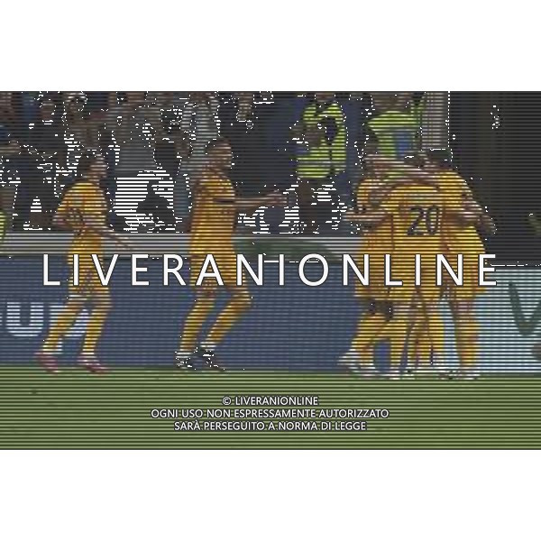 Stefano Moreo of Pisa SC celebrates after scoring during Atalanta BC vs Pisa SC, 1° Serie A Enilive 2025-26 game at New Balance stadium in Bergamo (BG), Italy, on August 24, 2025. (Photo by Davide Casentini)- AGENZIA ALDO LIVERANI SAS