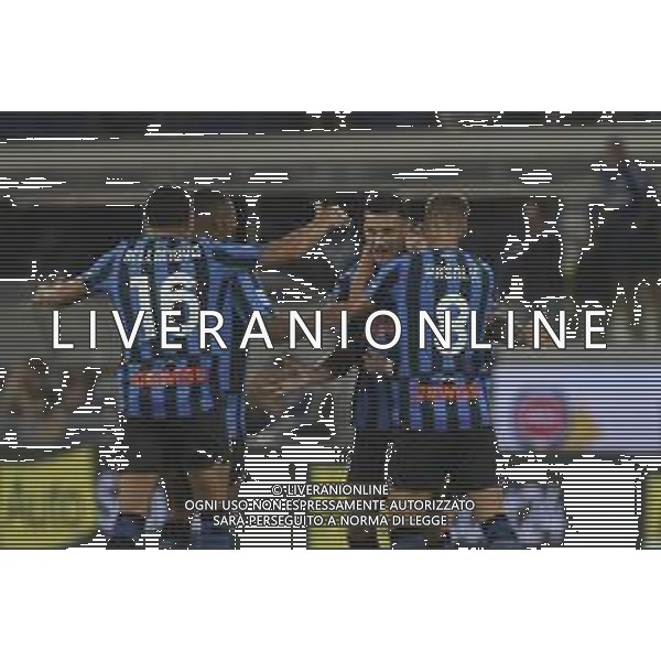 Gianluca Scamacca of Atalanta BC. celebrates after scoring during Atalanta BC vs Pisa SC, 1° Serie A Enilive 2025-26 game at New Balance stadium in Bergamo (BG), Italy, on August 24, 2025. (Photo by Davide Casentini) tvdc-ag aldo liverani sas