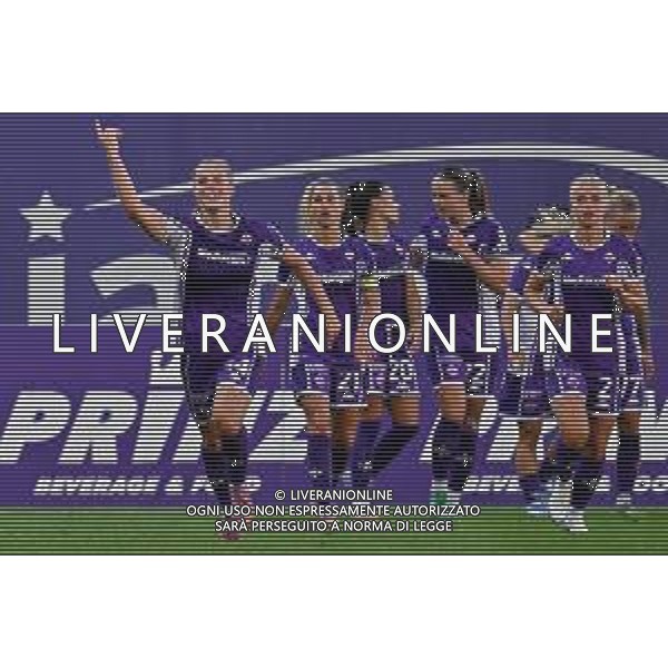 TVLS - Serie A Women\'s Cup Fiorentina-Como, Viola Park Firenze 23.08.2025 nella foto esultanza Emma Faerge (Fiorentina) ¬©TVLS Luca Barucci / Agenzia Aldo Liverani Sas