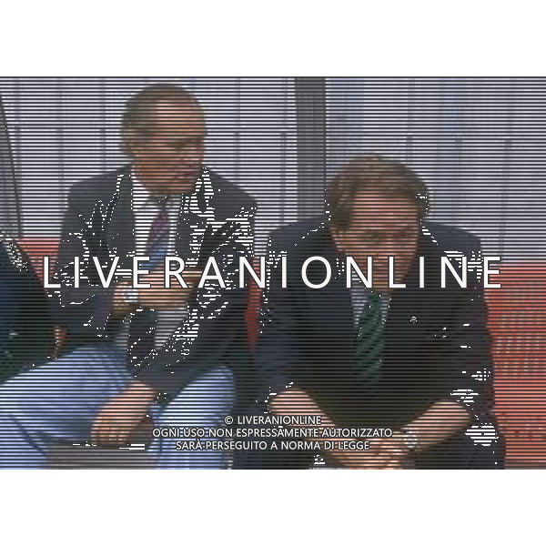 DIAP-RETROSPETTIVA COSTANTINO ROZZI PRESIDENTE DELL\'ASCOLI CALCIO NELLA FOTO COSTANTINO ROZZI PRESIDENTE DELL\'ASCOLI CALCIO NELL\'ANNO 1992 CON NEDO SONETTI AG ALDO LIVERANI SAS