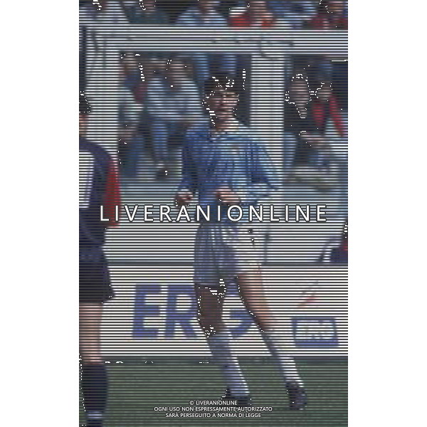 DIAP-RETROSPETTIVA CRISTIANO BERGODI CALCIATORE BELLA FOTO CRISTIANO BERGODI CON LA MAGLIA DELLA LAZIO CALCIO AG ALDO LIVERANI SAS
