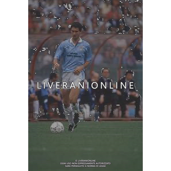 DIAP-RETROSPETTIVA CRISTIANO BERGODI CALCIATORE BELLA FOTO CRISTIANO BERGODI CON LA MAGLIA DELLA LAZIO CALCIO AG ALDO LIVERANI SAS