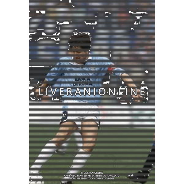 DIAP-RETROSPETTIVA CRISTIANO BERGODI CALCIATORE BELLA FOTO CRISTIANO BERGODI CON LA MAGLIA DELLA LAZIO CALCIO AG ALDO LIVERANI SAS
