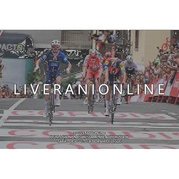 25-08-2025 Vuelta A Espana; Tappa 03 San Maurizio Canavese - Ceres; 2025, Groupama - Fdj; 2025, Lidl - Trek; 2025, Visma - Lease A Bike; Gaudu, David; Pedersen, Mads; Vingegaard, Jonas; Ceres; ©SIROTTI - AGENZIA ALDO LIVERANI SAS