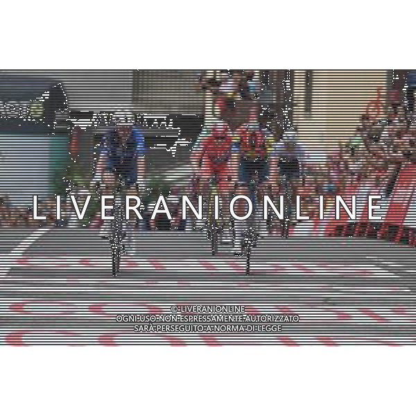25-08-2025 Vuelta A Espana; Tappa 03 San Maurizio Canavese - Ceres; 2025, Groupama - Fdj; 2025, Lidl - Trek; 2025, Visma - Lease A Bike; Gaudu, David; Pedersen, Mads; Vingegaard, Jonas; Ceres; ©SIROTTI - AGENZIA ALDO LIVERANI SAS
