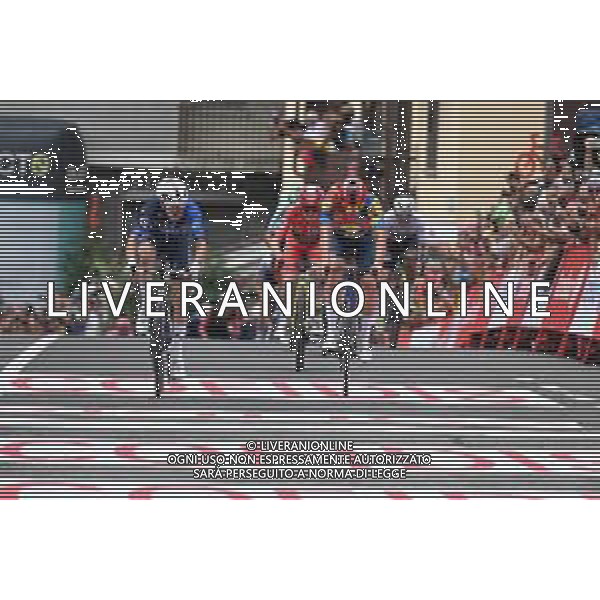 25-08-2025 Vuelta A Espana; Tappa 03 San Maurizio Canavese - Ceres; 2025, Groupama - Fdj; 2025, Lidl - Trek; 2025, Visma - Lease A Bike; Gaudu, David; Pedersen, Mads; Vingegaard, Jonas; Ceres; ©SIROTTI - AGENZIA ALDO LIVERANI SAS